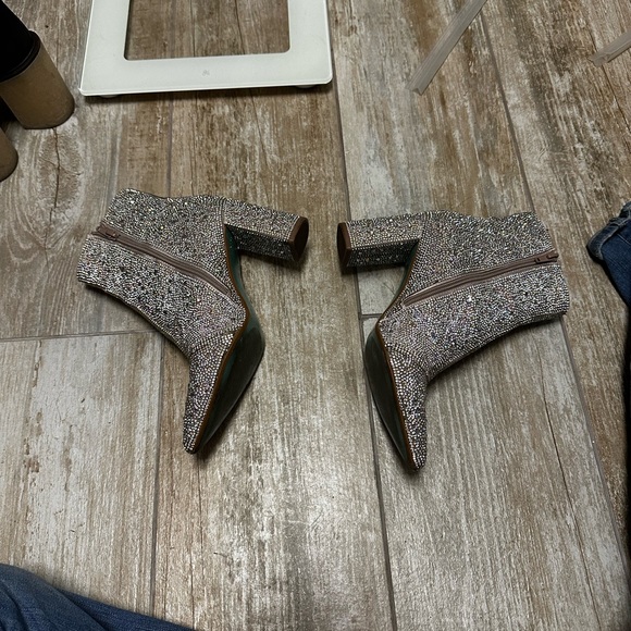 Betsy Johnson Rhinestone booties for sale. Size 7.5 worn about 4 times. - Picture 2 of 12